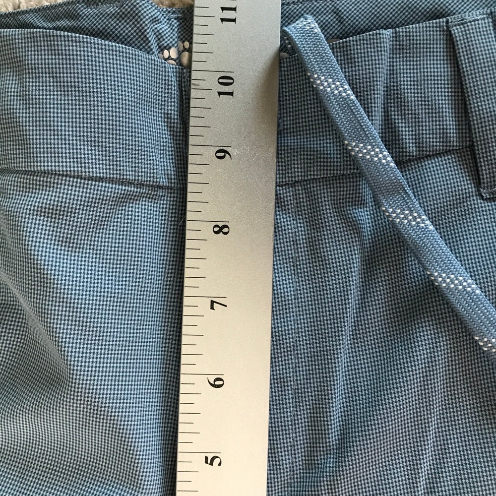 NEW Hang Ten Hybrid Board Shorts Mens 32 Blue Micro Check Stretch Quick Dry - Picture 11 of 13